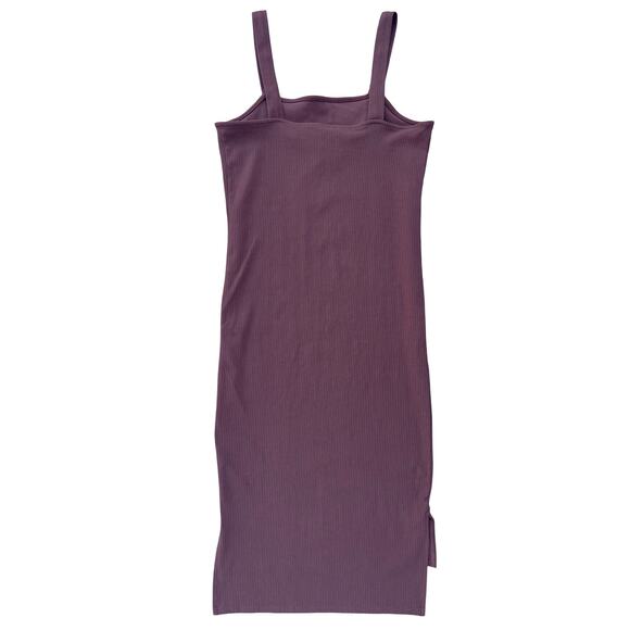 The Drop Amelia Ribbed Tank Midi Dress in Chocolate Brown – Medium - Picture 5 of 12